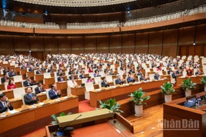 Quang cảnh phiên họp của Quốc hội, sáng 27/6/2025. (Ảnh: DUY LINH)