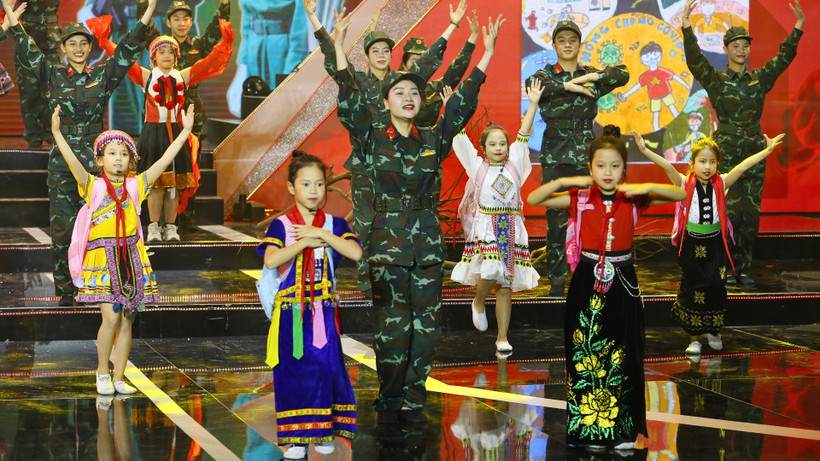 Tiết mục nghệ thuật tại buổi tổng duyệt.