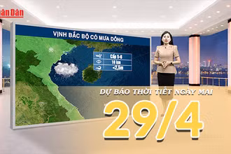 [Video] Dự báo thời tiết đêm nay và ngày mai ngày 29/4/2026: Không khí lạnh tràn về, Bắc Bộ mưa dông diện rộng