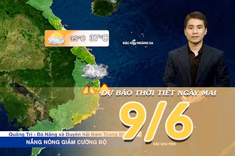 [Video] Dự báo thời tiết đêm nay và ngày mai ngày 9/6/2026: Mưa dông diện rộng tại Bắc Bộ, đề phòng lũ quét, sạt lở đất