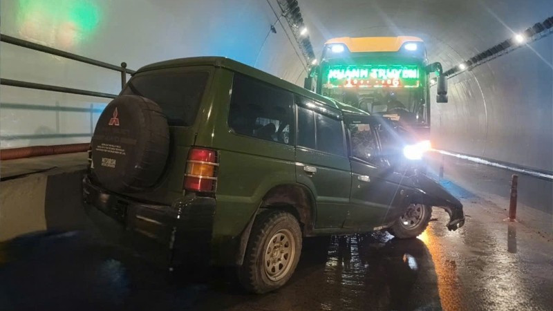 Hiện trường vụ tai nạn. (Ảnh: Đơn vị quản lý đường bộ cung cấp)