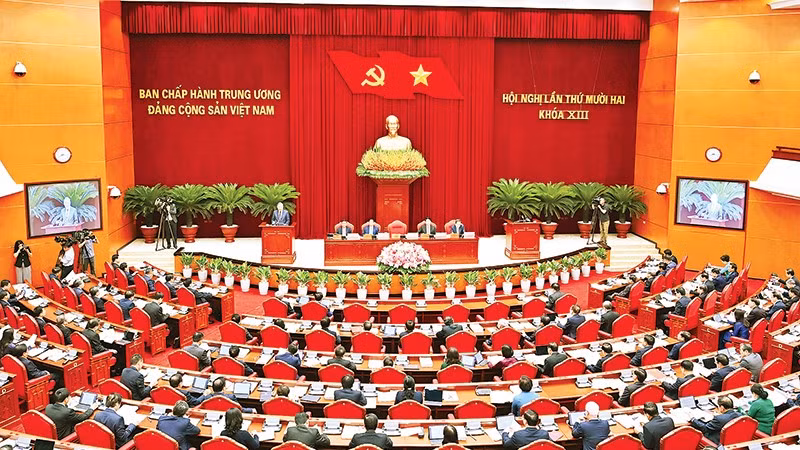 Hội nghị lần thứ 12 Ban Chấp hành Trung ương Đảng khóa XIII. Ảnh | ĐĂNG KHOA