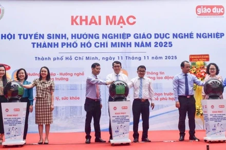 Nghi thức khai mạc Ngày hội hướng nghiệp Thành phố Hồ Chí Minh năm 2025.