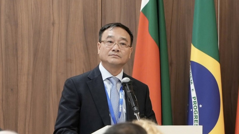 Biträdande minister för offentlig säkerhet Pham The Tung talade vid konferensens plenarsession.