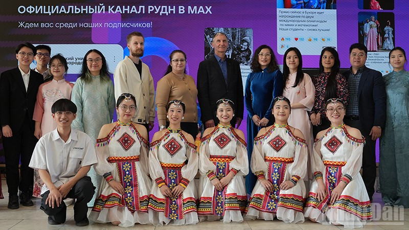 Lễ khai mạc Tuần lễ Văn hóa Việt Nam tại RUDN năm 2026 với chủ đề “Tinh hoa”. (Ảnh: XUÂN HƯNG)