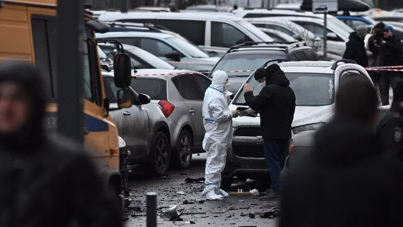 Hiện trường vụ nổ. (Ảnh: RIA Novosti)