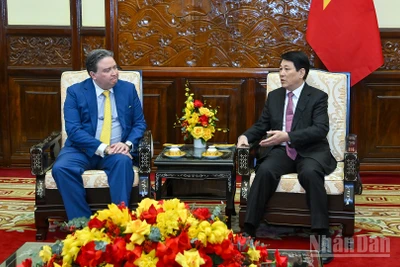 Chủ tịch nước Lương Cường tiếp Đại sứ Hoa Kỳ tại Việt Nam Marc Knapper.