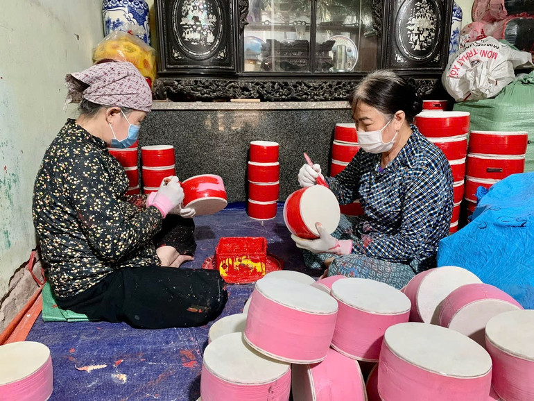 Làm trống, đồ chơi dịp Tết Trung thu ở thôn Hảo, xã Nguyễn Văn Linh, tỉnh Hưng Yên. 8-10.jpg