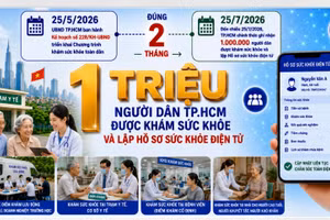 Thành phố Hồ Chí Minh đã khám sức khỏe cho hơn 1 triệu người. (Ảnh: Sở Y tế)