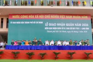 Đại biểu dự lễ giao nhận quân năm 2026.