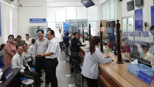 Vận hành thử nghiệm mô hình chính quyền 2 cấp tại phường An Hội (thành phố Bến Tre, tỉnh Bến Tre). (Ảnh: HOÀNG TRUNG)