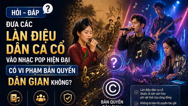 [Hỏi-đáp] Đưa các làn điệu dân ca cổ vào nhạc Pop hiện đại có vi phạm bản quyền dân gian không?
