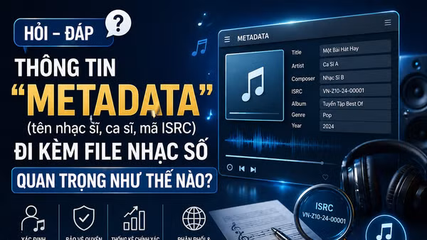 [Hỏi-đáp] Thông tin "Metadata" (tên nhạc sĩ, ca sĩ, mã ISRC) đi kèm file nhạc số quan trọng như thế nào?