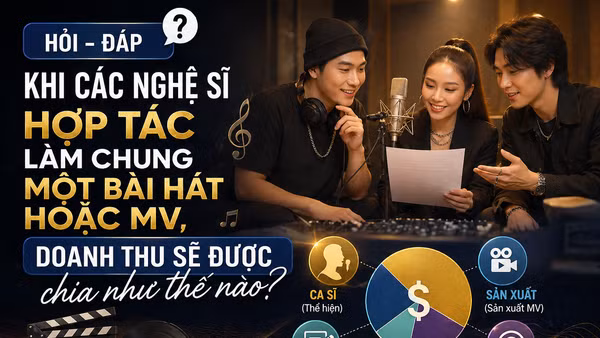 [Hỏi-đáp] Khi các nghệ sĩ hợp tác làm chung một bài hát hoặc MV, doanh thu sẽ được chia như thế nào?