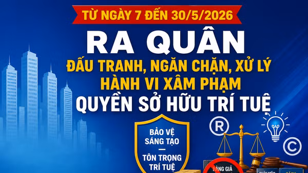 Ra quân quyết liệt chống xâm phạm quyền sở hữu trí tuệ từ ngày 7 đến 30/5