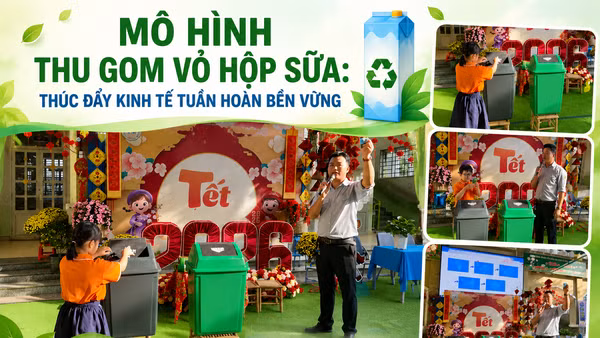 Mô hình thu gom vỏ hộp sữa: Thúc đẩy kinh tế tuần hoàn bền vững