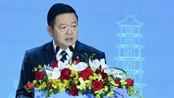 Tổng Thư ký ASEAN Kao Kim Hourn phát biểu trong phiên khai mạc Hội nghị Bộ trưởng số ASEAN (ADGSOM) lần thứ 6. Ảnh: TRẦN HẢI