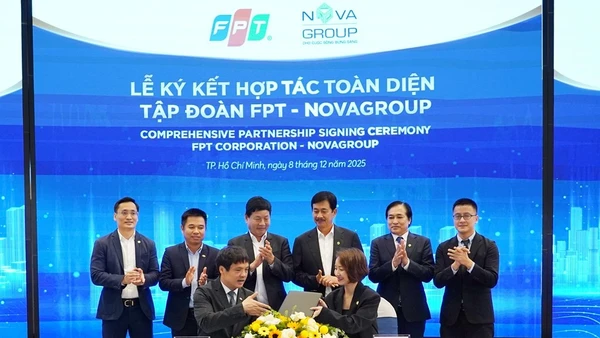 Tập đoàn FPT và NovaGroup ký kết hợp tác chiến lược toàn diện trong công tác chuyển đổi số.