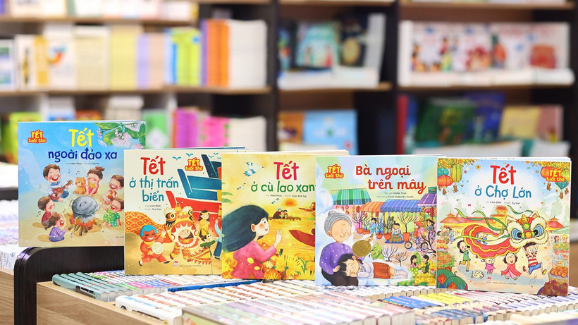 Bộ sách tranh “Tết tuổi thơ”. (Ảnh: Nhà xuất bản Kim Đồng)