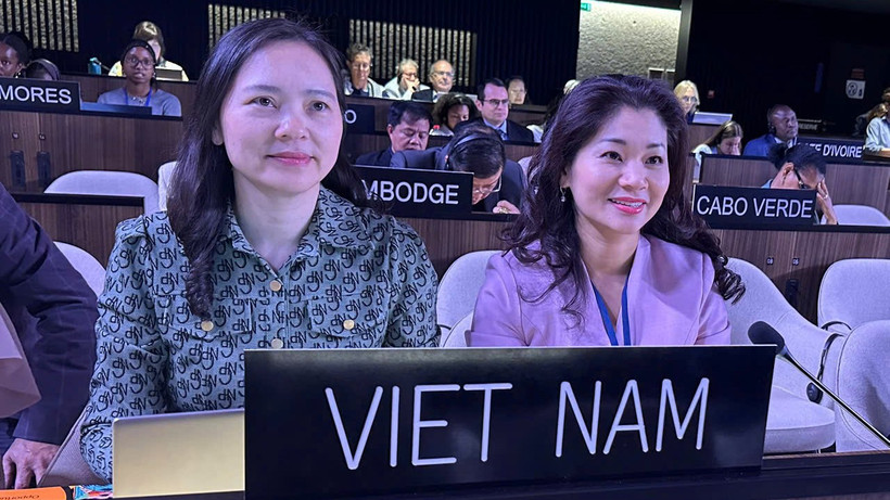Bà Nguyễn Thị Vân Anh, Đại sứ, Trưởng phái đoàn đại diện thường trực của Việt Nam tại UNESCO và Tiến sĩ Nguyễn Phương Hòa, Cục trưởng Cục Hợp tác quốc tế, Bộ Văn hóa, Thể thao và Du lịch.