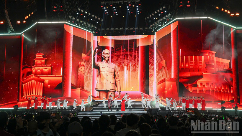 Một tiết mục trong chương trình. (Ảnh: THẾ ĐẠI)