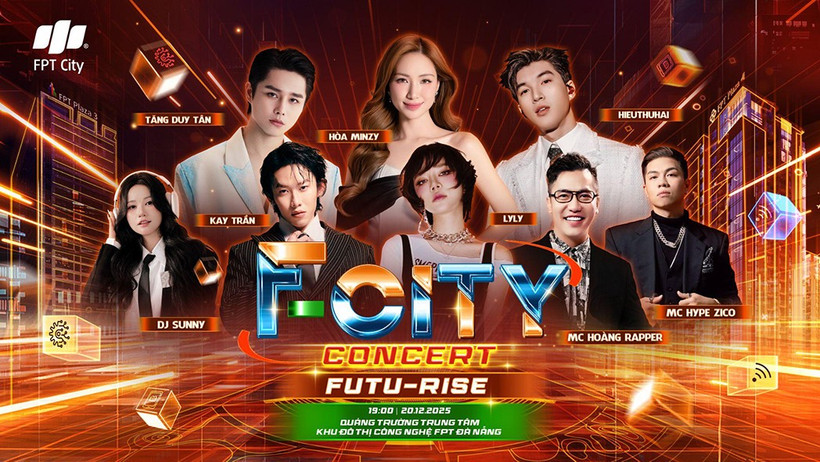 Kay Trần, Hòa Minzy, Tăng Duy Tân tham gia đêm nhạc “F-City Concert: Futurise” tại Đà Nẵng