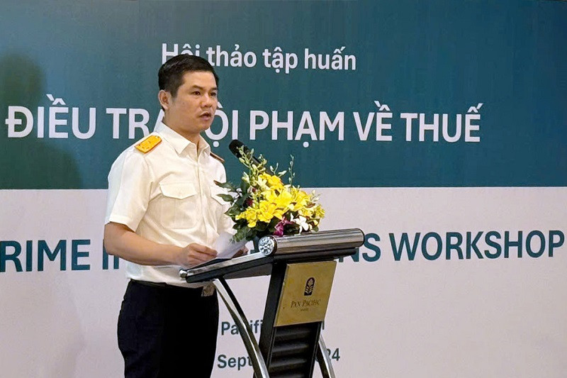 Phó Tổng cục trưởng Vũ Chí Hùng phát biểu khai mạc khóa học