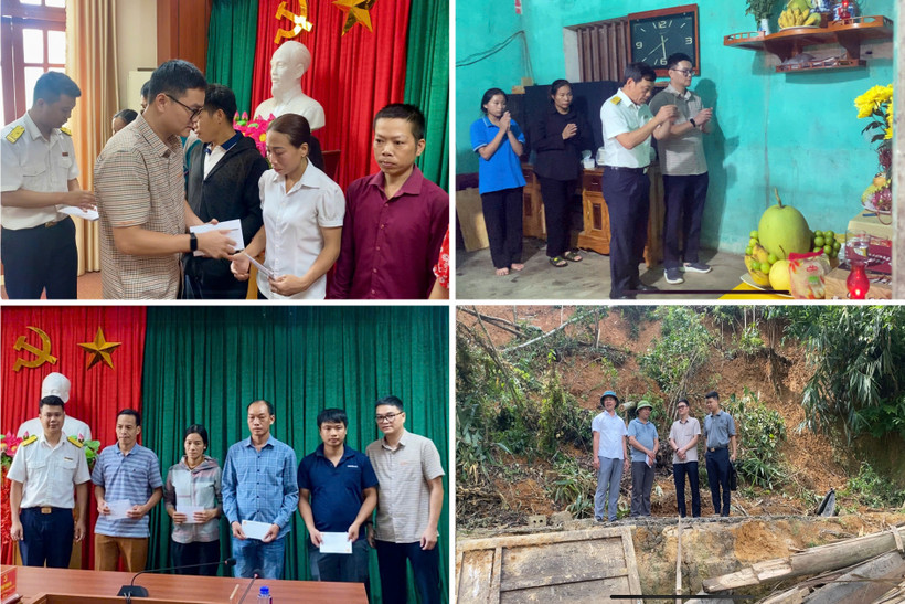 Đoàn công tác của Tổng cục Thuế đến trao ủng hộ và chia sẻ những mất mát không gì bù đắp được cho nhân dân tỉnh Hà Giang và Tuyên Quang