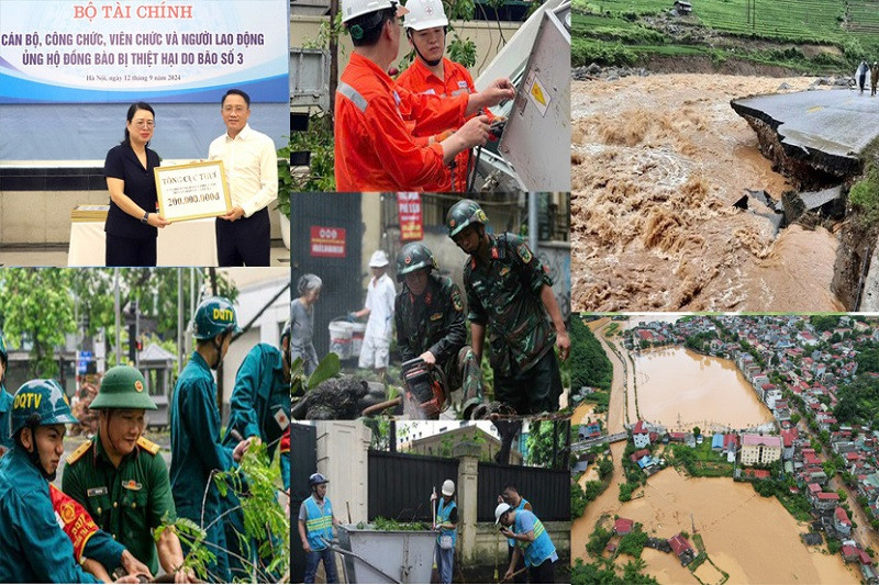 Toàn ngành Thuế cùng chung tay ủng hộ đồng bào bị thiệt hại do bão lũ gây ra bằng những việc làm, hành động cụ thể thiết thực
