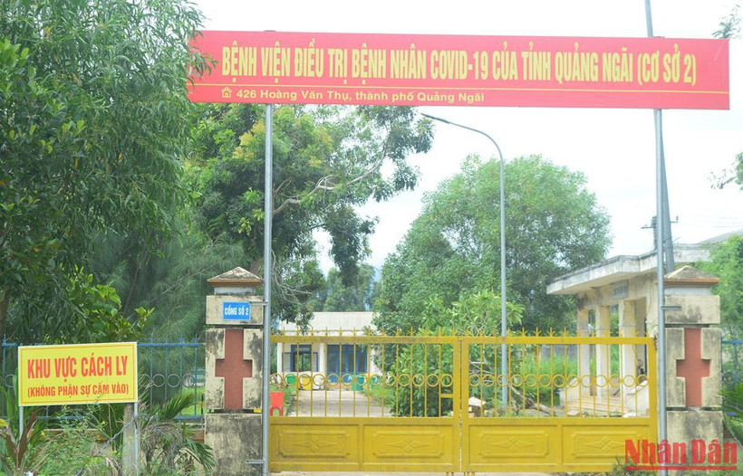Bệnh viện điều trị bệnh nhân Covid-19 của tỉnh Quảng Ngãi (cơ sở 2).