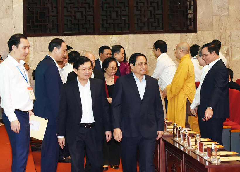 Thủ tướng Phạm Minh Chính đến dự Chương trình "Cả nước chung tay vì người nghèo" năm 2022.