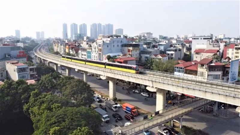 Dự án đường sắt đô thị Nhổn-ga Hà Nội đoạn trên cao đã có kết quả chạy thử tốt.