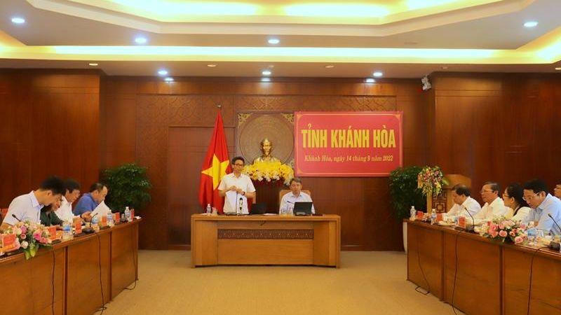 Phó Thủ tướng Vũ Đức Đam phát biểu chỉ đạo tại buổi làm việc. (Ảnh: THẢO LY)