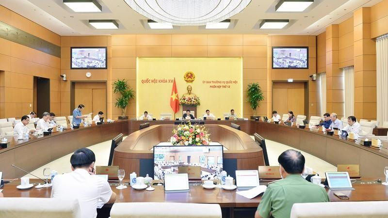 Một phiên họp của Ủy ban Thường vụ Quốc hội khóa XV. (Ảnh: quochoi.vn)