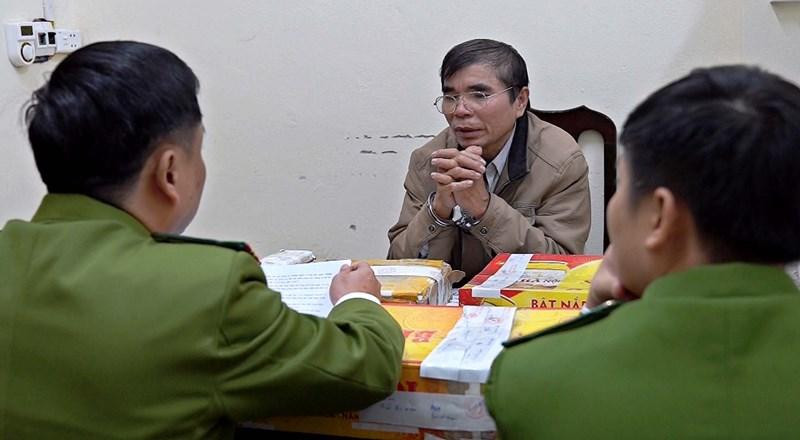 Đối tượng Bùi Văn Dị tại cơ quan Công an.