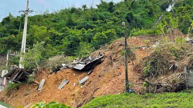 Xã Cà Tạ, huyện Nghi Sơn, tỉnh Nghệ An chịu ảnh hưởng nặng nề của lũ quét ngày 2/10 vừa qua.