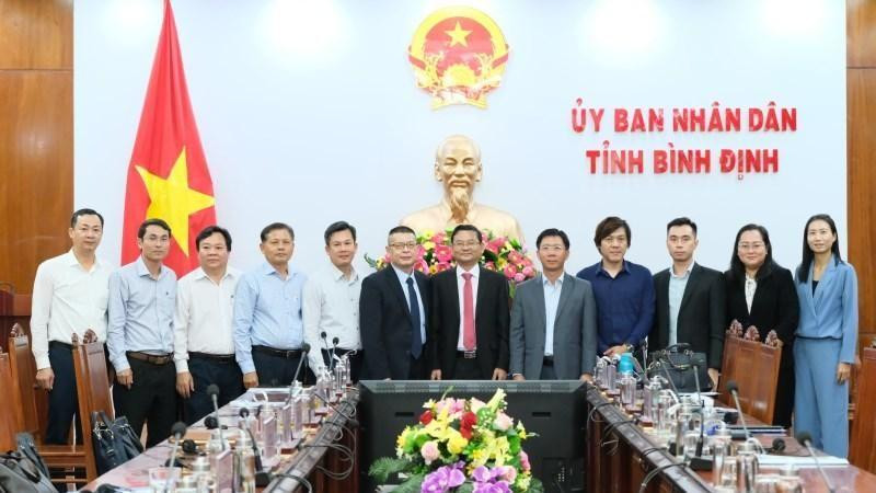 Các đại biểu dự hội nghị tại điểm cầu Bình Định. 