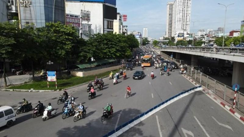 Nút giao tại Ngã Tư Sở đã “hạ nhiệt” trong thời gian gần đây.