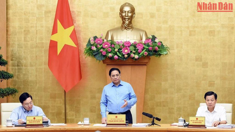 Thủ tướng Phạm Minh Chính phát biểu tại phiên họp.