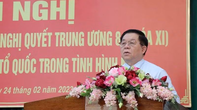 Đồng chí Nguyễn Trọng Nghĩa, Bí thư Trung ương Đảng, Trưởng Ban Tuyên giáo Trung ương phát biểu chỉ đạo 