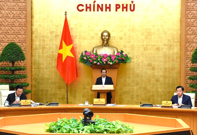Thủ tướng Phạm Minh Chính chủ trì phiên họp Chính phủ chuyên đề về xây dựng pháp luật tháng 3.