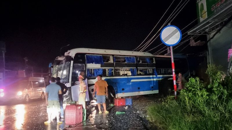 Hiện trường vụ tai nạn. 