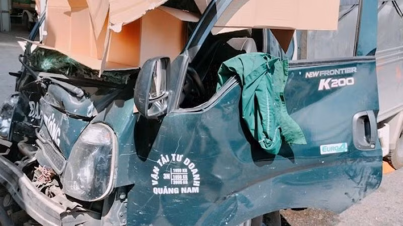 Hiện trường vụ tai nạn. Ảnh Công an cung cấp