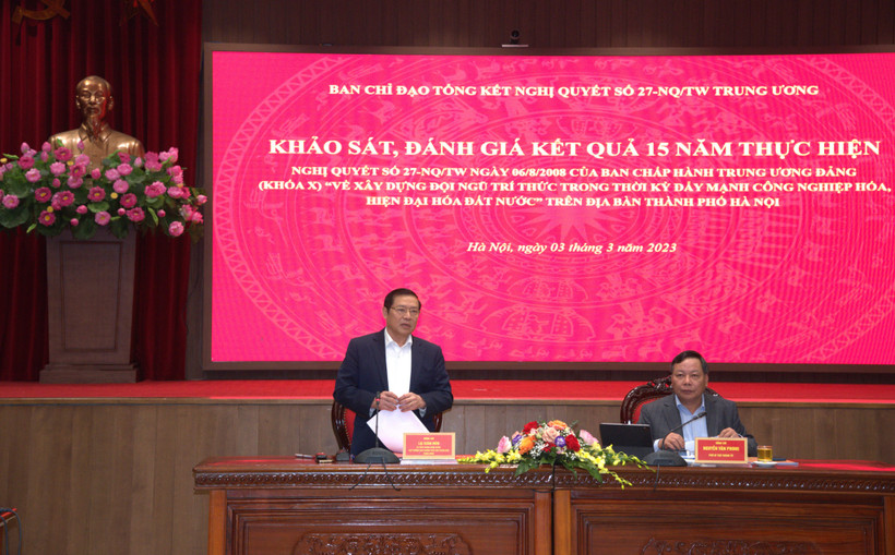 Đồng chí Lại Xuân Môn, Ủy viên Trung ương Đảng, Phó Trưởng ban thường trực Ban Tuyên giáo Trung ương phát biểu tại Hội nghị.
