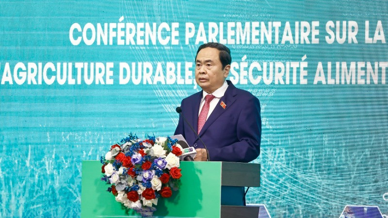 Chủ tịch Quốc hội Trần Thanh Mẫn phát biểu khai mạc. Ảnh: Doãn Tấn - TTXVN