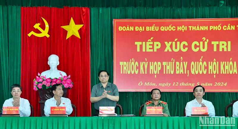 Thủ tướng Phạm Minh Chính dự hội nghị tiếp xúc cử tri quận Ô Môn, thành phố Cần Thơ trước Kỳ họp thứ 7, Quốc hội khóa XV.