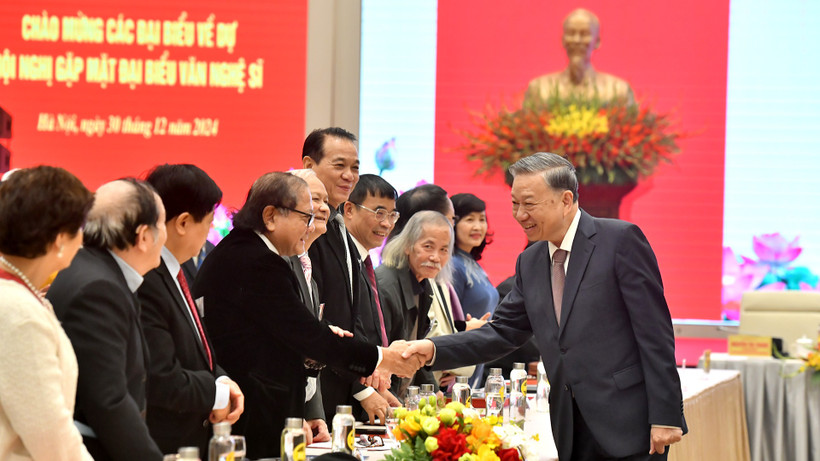 Tổng Bí thư Tô Lâm với các đại biểu dự hội nghị.