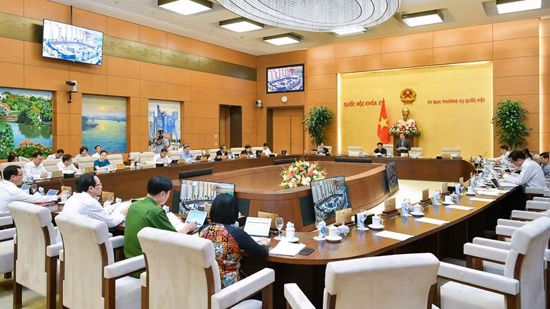 Một phiên họp của Ủy ban Thường vụ Quốc hội khóa XV. (Ảnh: quochoi.vn)