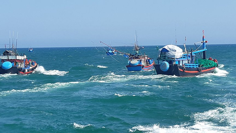 Tàu cá của ngư dân Quảng Ngãi vươn khơi đánh bắt.