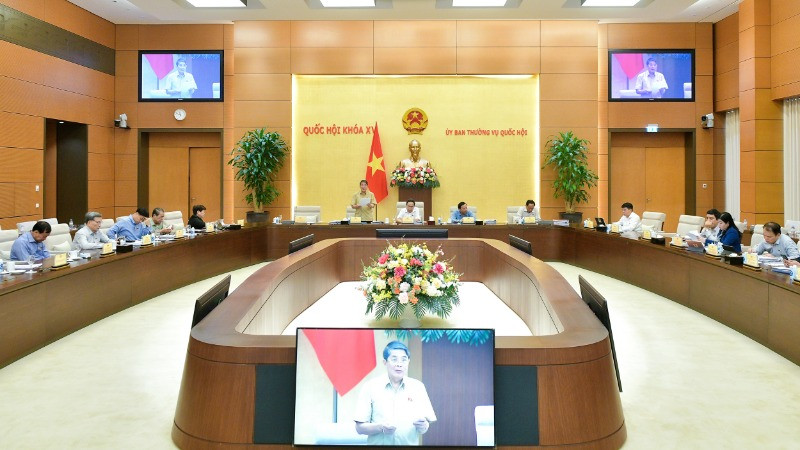 Một phiên họp của Ủy ban Thường vụ Quốc hội khóa XV. (Ảnh: Quochoi.vn)